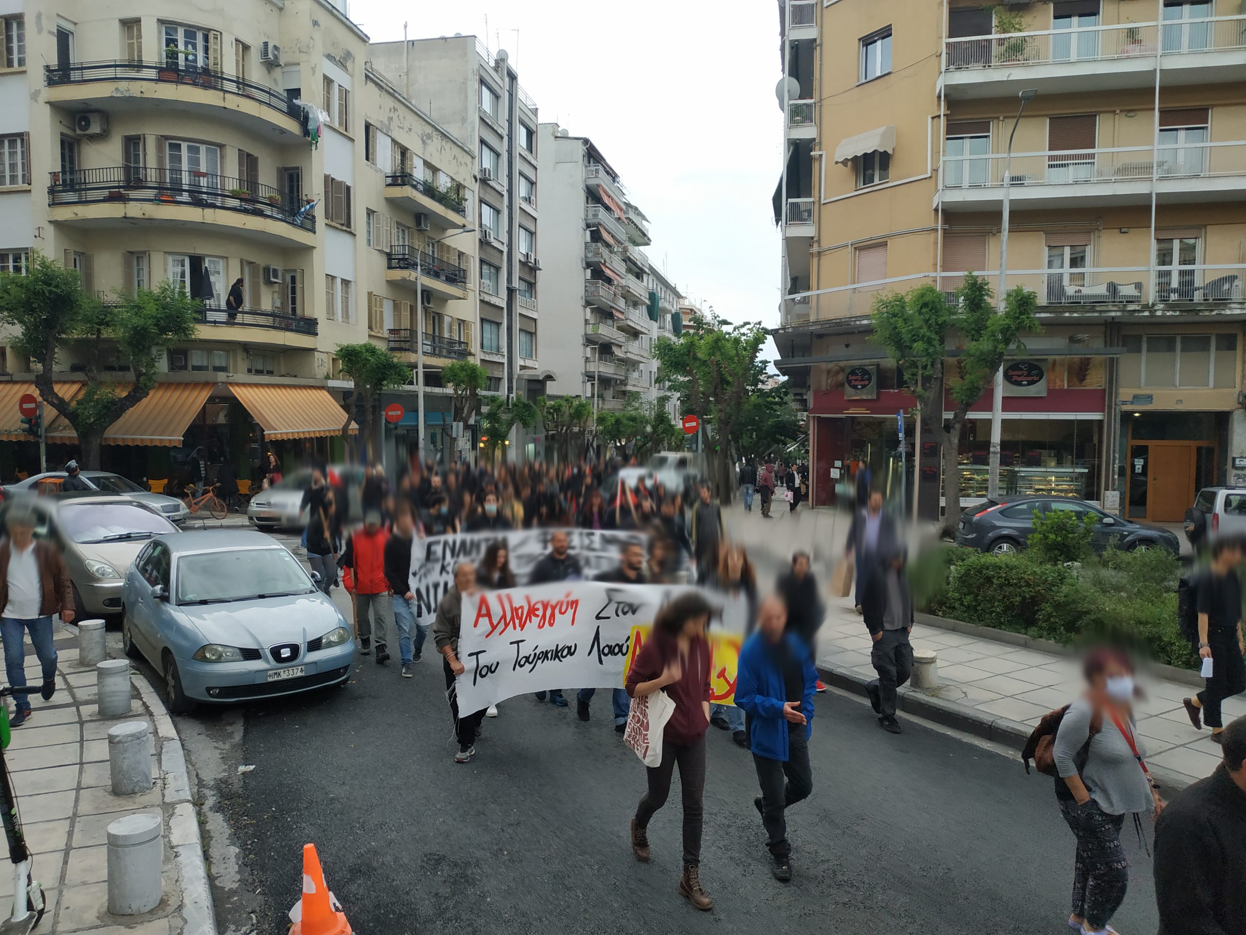 Στην οδό Βενιζέλου, λίγο πριν το υπουργείο Μακεδονίας - Θράκης
