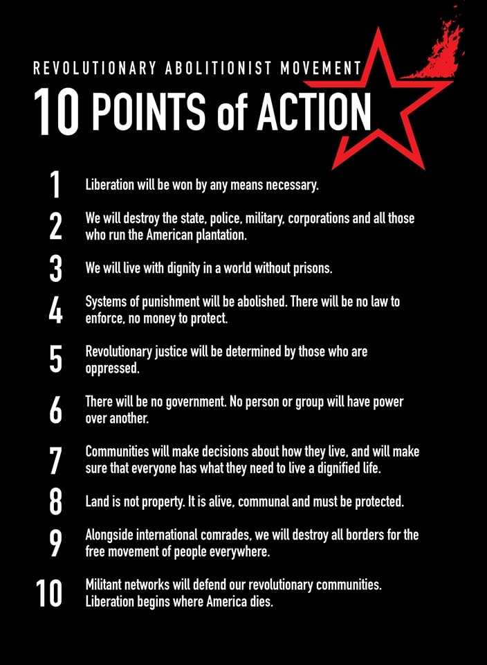Revolutionary Abolitionist Movement: Τα 10 βασικά προγραμματικά μας σημεία που στοιχειοθετούν την επαναστατική μας στρατηγική.