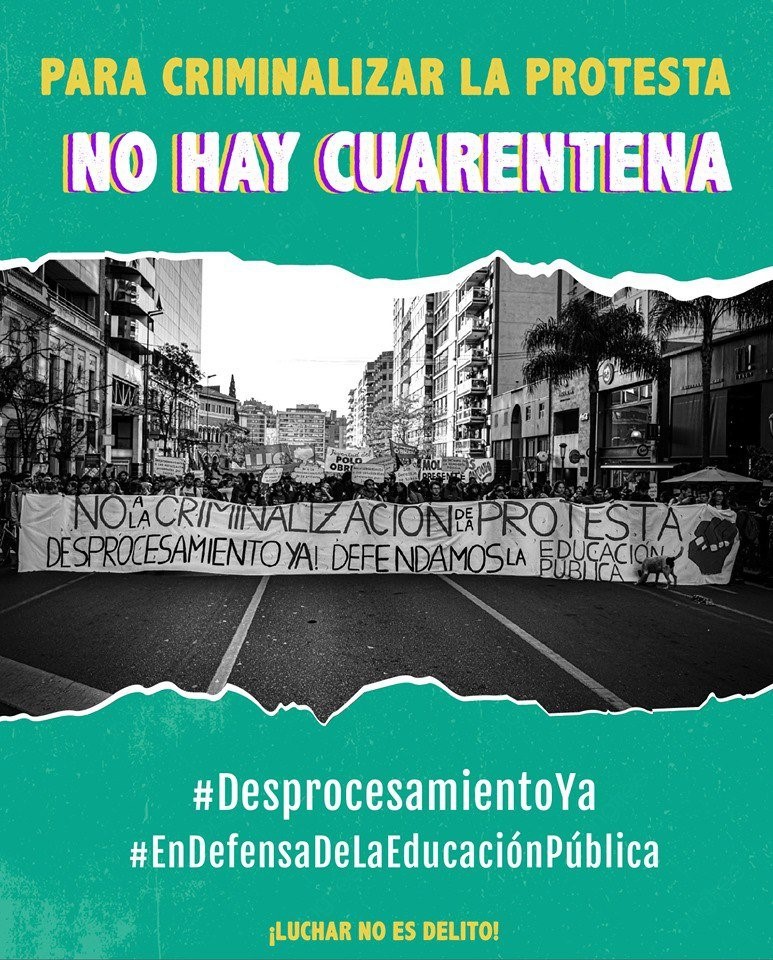 Αλληλεγγύη στους φοιτητές και τους καθηγητές που διώκονται για την ταξική συνδικαλιστική τους δράση στην Αργεντινή. | Αναρχική Ομοσπονδία