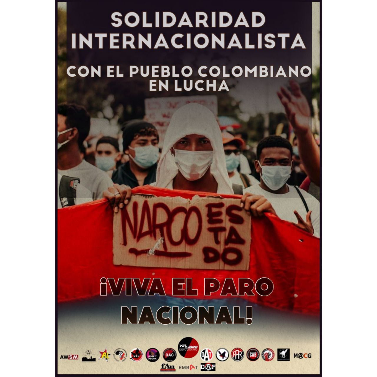 Κοινή διεθνιστική ανακοίνωση αλληλεγγύης στον αγωνιζόμενο λαό της Κολομβίας