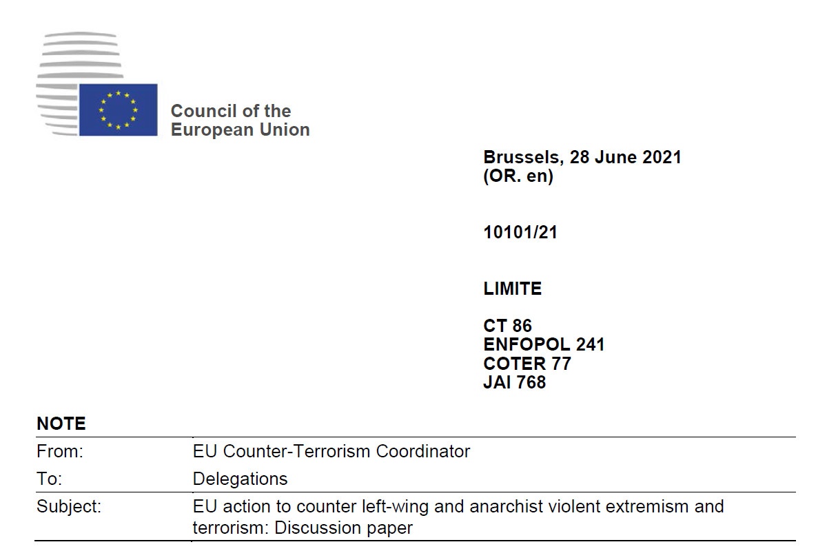 ΕΕ: “Ειδική δράση της ΕΕ κατά της βίαιης αριστεράς και του αναρχικού εξτρεμισμού”