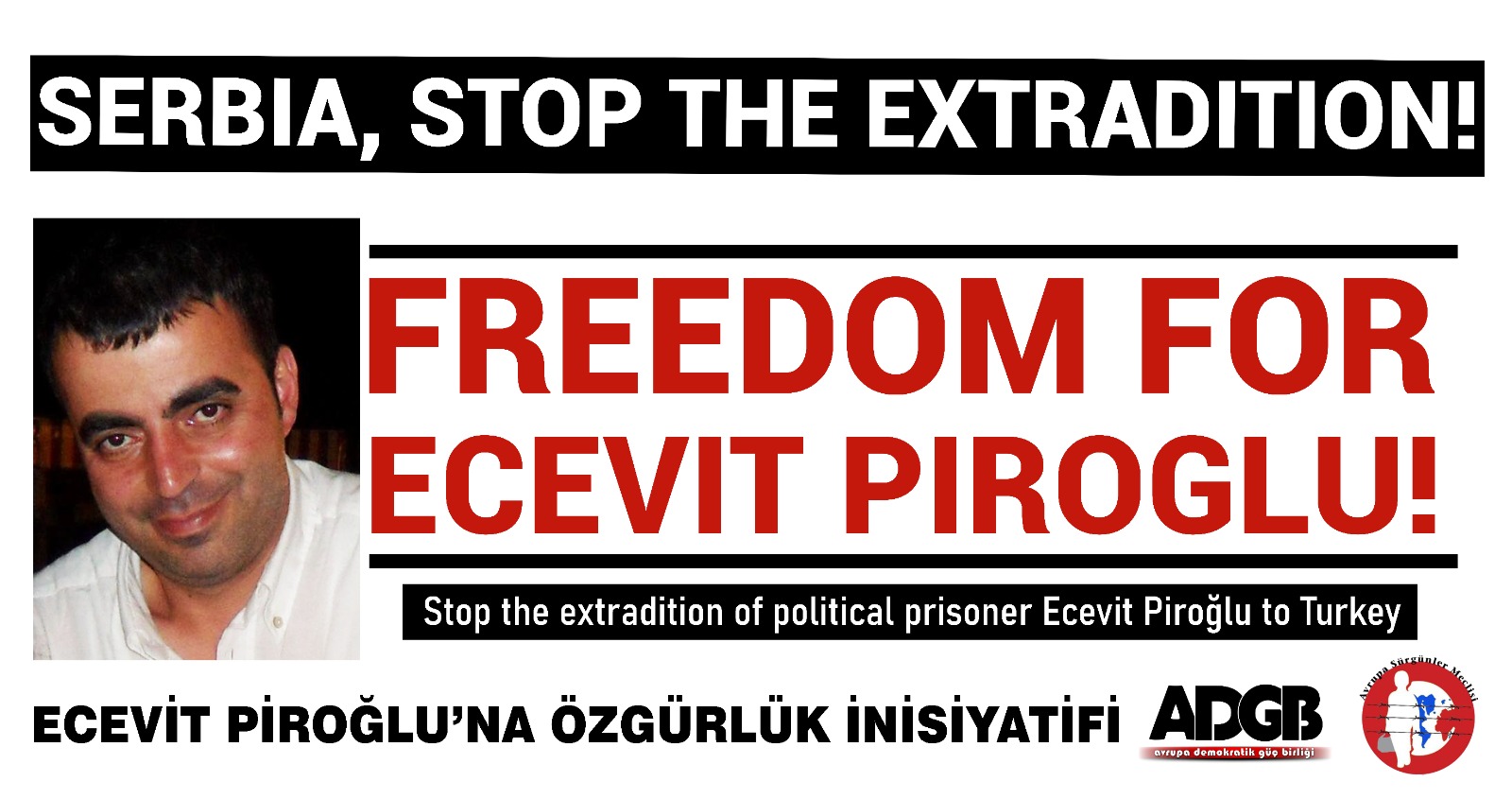 Κάλεσμα στήριξης από την Πρωτοβουλία Ελευθερίας για τον Ecevit Piroğlu