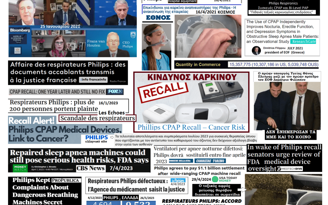 Η μαζικότερη και πιο «βρώμικη ανάκληση» ιατρικών μηχανημάτων που δεν έγινε ποτέ στην Ελλάδα. 16.027 επικίνδυνες αναπνευστικές συσκευές 9.532 μη-ανιχνεύσιμες ζωες