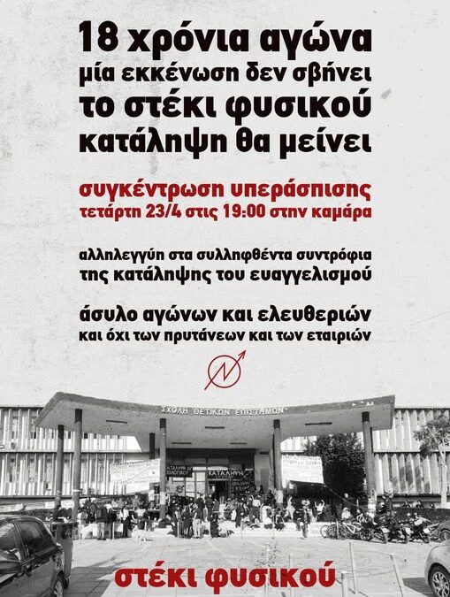 Το χρονικό της εκκένωσης του Στεκιού Φυσικού ΑΠΘ