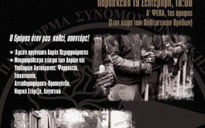 Εκδήλωση παρουσίασης της δομής περιφρούρησης και αυτοάμυνας δρόμου | Πλατφόρμα Συνομοσπονδιακής Ένωσης