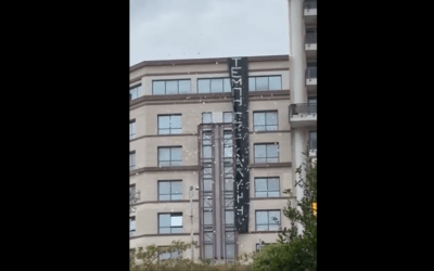 Ανάρτηση πανό στην ΕΡΓΟΣΕ στη Θεσσαλονίκη από τον Ρουβίκωνα [VIDEO]