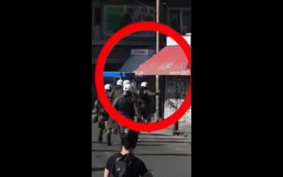 Αυτό το ζωντανό τίποτα που πετά στα τυφλά δακρυγόνο στο μετρό στην Ομόνοια ενσαρκώνει τη φράση του Χρυσοχοΐδη (Βίντεο)